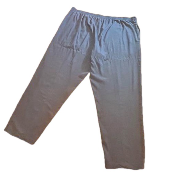 1X CM Shapes blue Calcutta Crinkle wide leg pull on pants with pockets - Picture 4 of 12